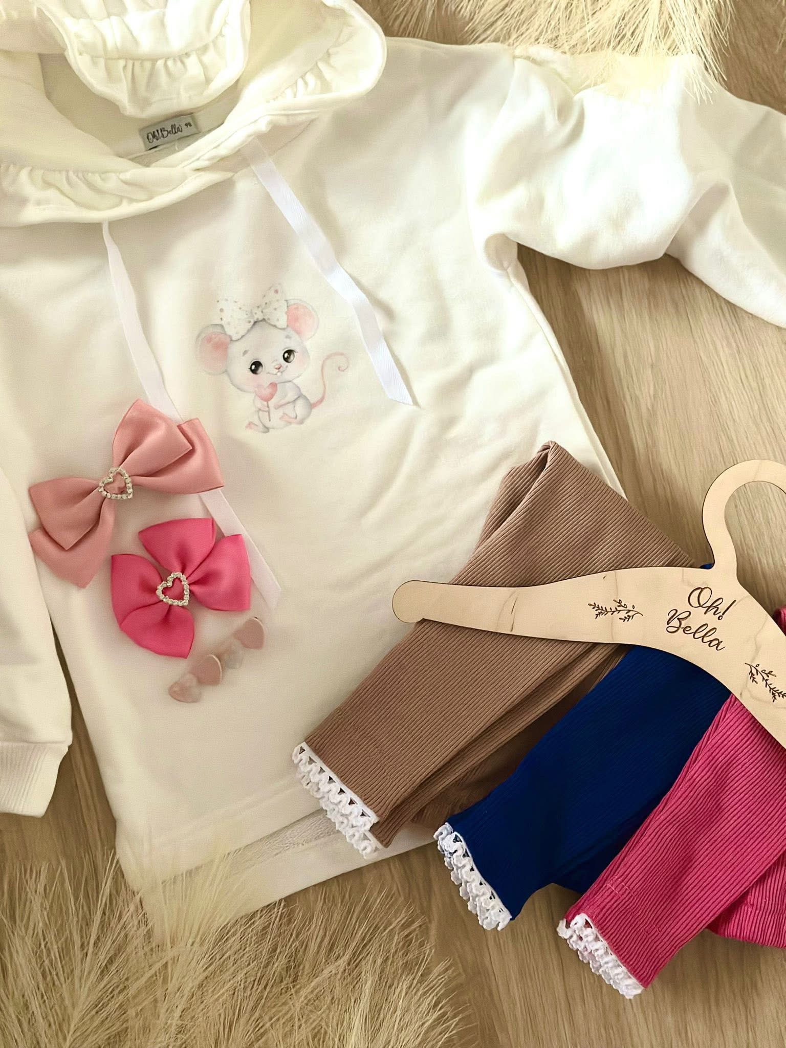 Bluza z kapturem dla dziewczynki - Myszka - obrazek 6