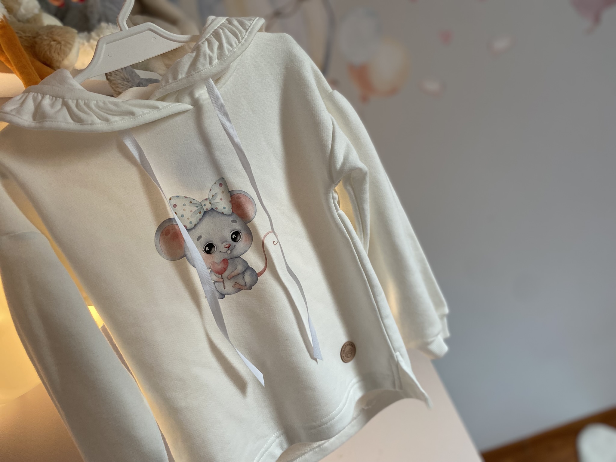 Bluza z kapturem dla dziewczynki - Myszka - obrazek 4